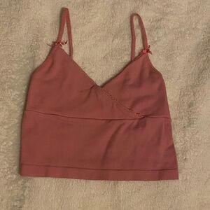 Pink Sleeveless Crop Top